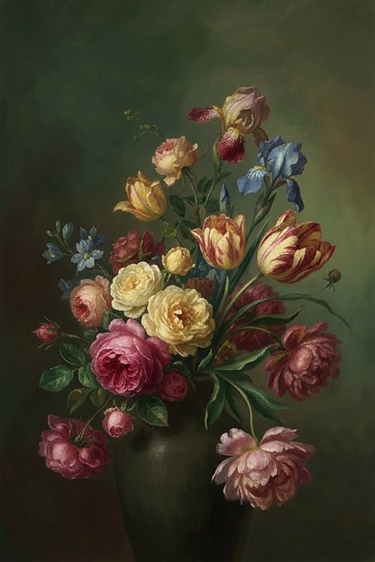 Jan van Huysums Blomsterstykke: En Buket