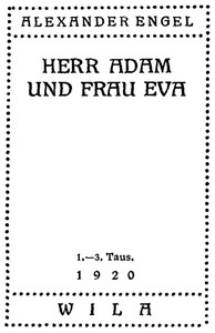Herr Adam und Frau Eva