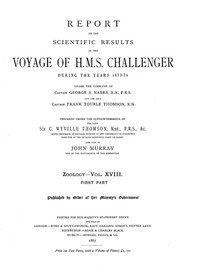 Report on the Radiolaria Collected by H.M.S. Challenger During the Years 1873-1876, First Part: Porulosa (Spumellaria and Acantharia)