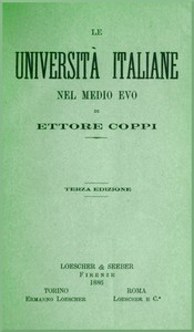 Le Università italiane nel Medio Evo (Italian)