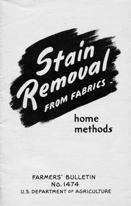 Stain removal from fabrics : home methods