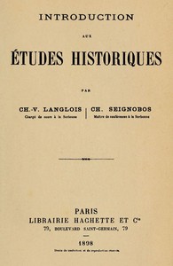 Introduction aux études historiques (French)