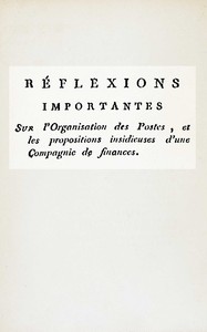 Réflexions importantes sur l'organisation des postes, et les propositions…
